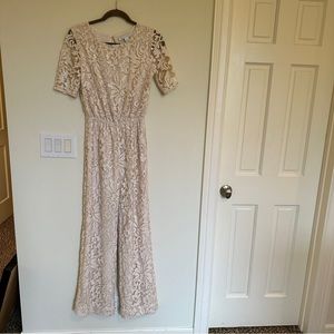 Diane von Furstenberg Jumpsuit - Lace and Floral Sequins